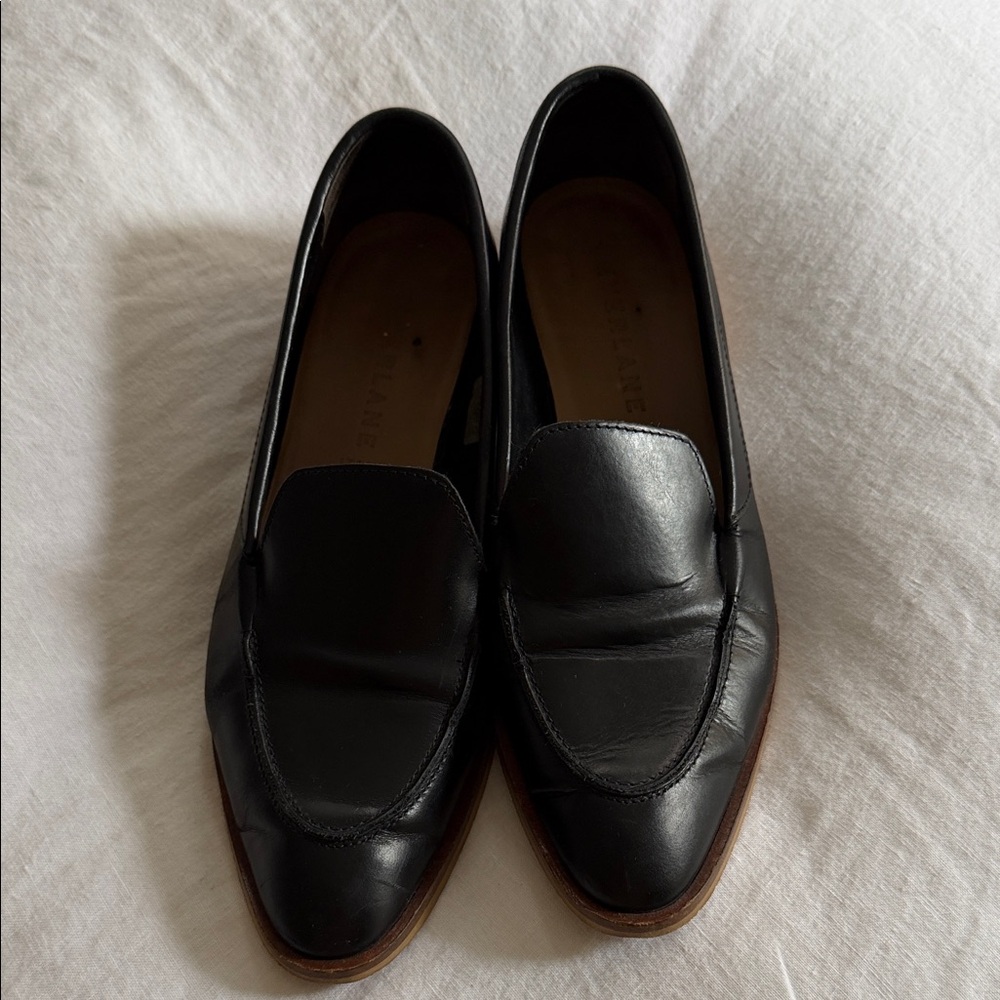 Everlane Classic Black Italian Leather Loafers